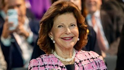 Bild: Fabian Sommer/dpa
Königin Silvia von Schweden erhält die Bayerische Staatsmedaille für ihr besonderes soziales Engagement. (Archivbild)