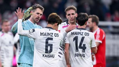 Bild: Sven Hoppe/dpa
In der Conference League will Mainz erneut wie zuletzt in München jubeln. (Archivbild)