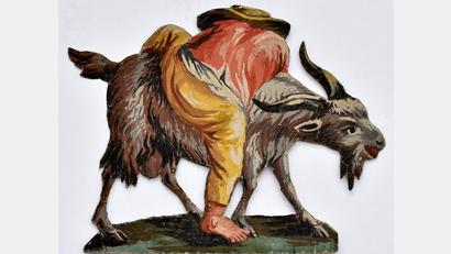 Bild: Thomas Sporrer 
Der älteste Tirschenreuther Goaßreiter, gemalt von Maurus Fuchs im Jahre 1797. Ist er der Urvater der Krippenfigur?