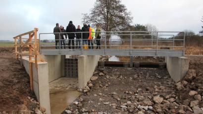 Bild: kro
Dies ist die neugebaute Wehranlage, die den Gründlbach-Zufluss reguliert.