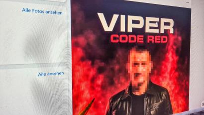 Screenshot: Hösamer
Auf sozialen Netzwerken wirbt ein 45-Jähriger für ein angebliches Filmprojekt im Landkreis Schwandorf unter dem Titel "Viper - Code Red". Einer der Drehorte: Schönsee. Der Screenshot wurde verfremdet, das vom Bildschirm abfotografierte Foto zeigt den angeblichen "Hauptdarsteller" und Drehbuchautor.