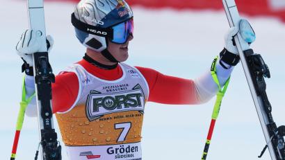 Bild: Alessandro Trovati/AP/dpa
Weltmeister Franjo von Allmen gewinnt die Abfahrt von Gröden.