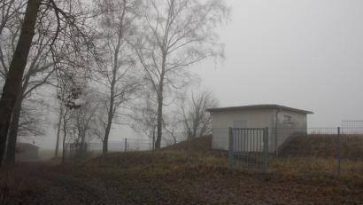 Bild: kro
Im Bereich dieses Hochdruckbehälters soll der Mobilfunkmast entstehen. Doch es geht nur schleppend voran.