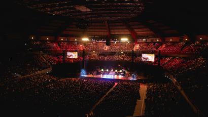 Bild: Leonhard Kreissig
So ähnlich wird es auch in der Münchner Olympiahalle sein. Diese Bild stammt von der Aufführung 2024 in der Westfalenhalle in Dortmund.