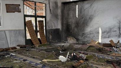 Bild: Uncredited/SANA via AP/dpa
Mehrere Menschen wurden beim Anschlag in Homs getötet.