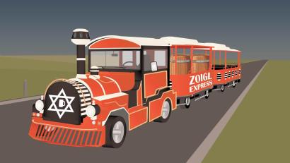 Grafik: Thongchainak, d40xboy (Adobe Stock) / Franka Eichl
Biergenuss in der Bimmelbahn: So in etwa könnte der Mitterteicher Zoigl-Express aussehen.