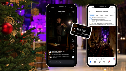 Bild: Tourist-Info Waldsassen / Jessica Patz
Ein Video aus einer Rorate-Messe in der Basilika Waldsassen ist bisher fast 200.000 Mal in sozialen Medien aufgerufen worden. Produziert und auf Kanälen der Stadt Waldsassen gepostet hat es Jessica Patz von der Tourist-Info Waldsassen - sie hat auch dieses Bild erstellt.