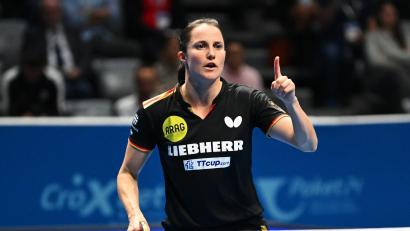 Bild: Manfred Schillings/dpa
Europas Nummer eins: Tischtennis-Spielerin Sabine Winter.