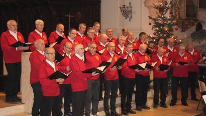Bild: kro
Der Chor des Männergesangvereins überzeugte beim Weihnachtskonzert in der Basilika.