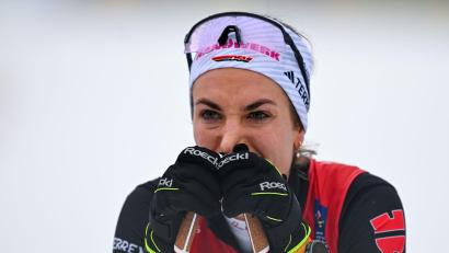 Bild: Hendrik Schmidt/dpa
Pia Fink stieg im Sprint vorzeitig aus. (Archivbild)