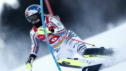Bild: Gabriele Facciotti/AP/dpa
Emma Aicher belegte im Slalom von Kranjska Gora Rang acht.