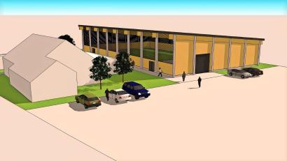 Grafik: TSV Waldershof/Stefan Schindler
So oder so ähnlich stellen sich die Verantwortlichen die Umsetzung der Hammerrang-Arena vor.