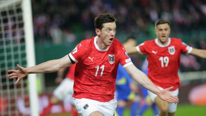 Bild: Heinz-Peter Bader/AP/dpa
Für Österreich ist Michael Gregoritsch ein Dauerbrenner. (Archivbild)