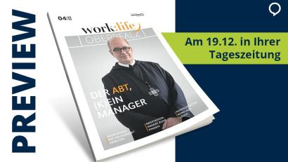 Bild: Agentur PR &amp; Content
work:life – die Beilage mit Ideen, Trends und Tipps für alle, die Arbeit, Karriere und Leben durchdacht und zukunftsfähig gestalten wollen.