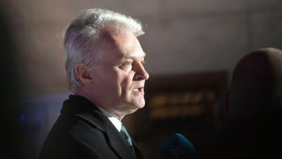 Bild: Malin Wunderlich/dpa
Ein mögliches Engagement deutscher Soldaten zum Schutz der Ukraine steht aus der Sicht von Litauens Präsident Nauseda nicht im Widerspruch zur Stationierung der deutschen Brigade an der Ost-Flanke in Litauen.