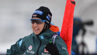 Bild: Hendrik Schmidt/dpa
War trotz schlechten Wetters beim Schießtraining: Franziska Preuß.