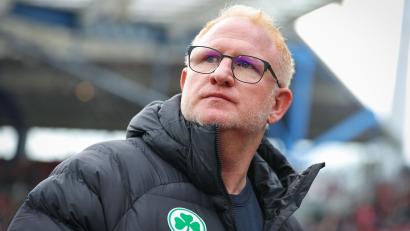 Bild: Daniel Karmann/dpa
Kein Rückenwind vor dem Rückrundenstart: Fürths Trainer Heiko Vogel. (Archivbild)