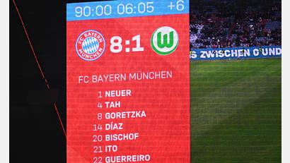 Bild: Tom Weller/dpa
1:8 - so hoch hat der VfL Wolfsburg nie zuvor in der Bundesliga verloren.