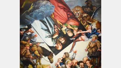 Bild: Stadtmuseum Amberg
Michael Mathias Prechtl "Die Entführung der vier Apostel aus Nürnberg" hängt als monumentales Werk im Amberger Stadtmuseum.