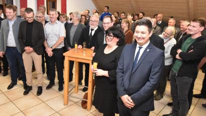 Bild: no
Blick auf die Teilnehmer des Neujahrsempfangs, bei der Ansprache von Bürgermeister Dieter Dehling.