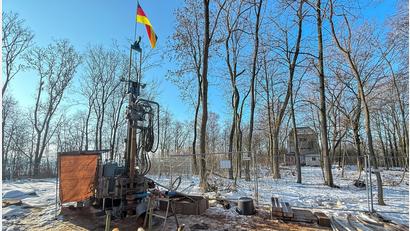 Bild: Wolfgang Steinbacher
Auf dem Amberger Erzberg steht seit ein paar Tagen eine große Bohrmaschine. Was hat es damit auf sich?