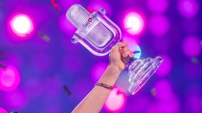 Bild: Jens Büttner/dpa
Um diese Trophäe geht es - und den ESC-Sieg in Wien.