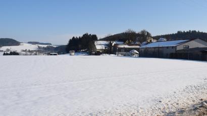 Bild: bnr
Die weite Fläche nördlich der Ortschaft Guteneck soll als Gewerbegebiet entwickelt werden. Für die Gemeinde ergeben sich dadurch große Möglichkeiten.