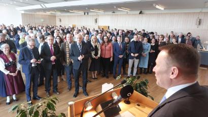 Bild: Kunz
Viele Gäste kamen zum Neujahrsempfang der Stadt Weiden in die Max-Reger-Halle.