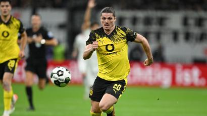 Bild: Arne Dedert/dpa
Der BVB muss in London auf Marcel Sabitzer verzichten. (Archivbild)