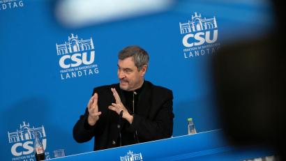 Bild: Pia Bayer/dpa
Will Länder fusionieren: Markus Söder.