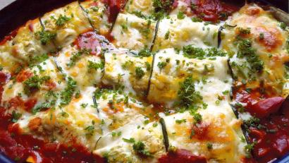 Bild: Heidi Brenner
Die Zucchini-Spinat-Cannelloni sind schon fürs Auge ein Genuss.