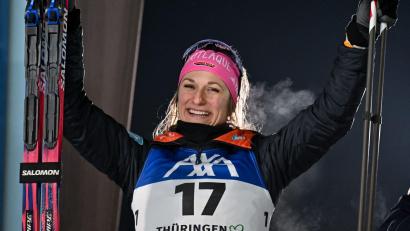 Bild: Hendrik Schmidt/dpa
Abfahrer Cyprien Sarrazin hat seine Beziehung zu Laura Gimmler öffentlich gemacht. (Archivbild)