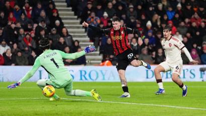 Bild: Adam Davy/PA Wire/dpa
Der FC Liverpool geriet in Bournemouth in der ersten Halbzeit mit 0:2 in Rückstand.