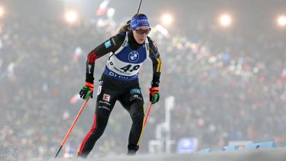 Bild: Libor Plíhal/CTK/dpa
Franziska Preuß auf der Strecke in Nove Mesto.