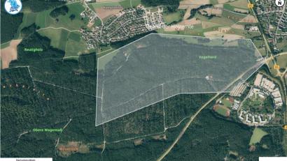 Bild: Bayerische Staatsforsten
Die Skizze zeigt das Holzerntegebiet, in dem es zu Einschränkungen und Wegesperrungen kommt.