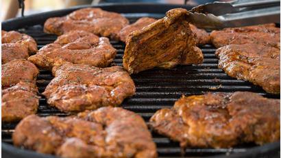 Bild: Oliver Dietze/dpa
Das Grillen von Schwenkern auf dem Schwenker ist im Saarland Kult (Symbolbild)