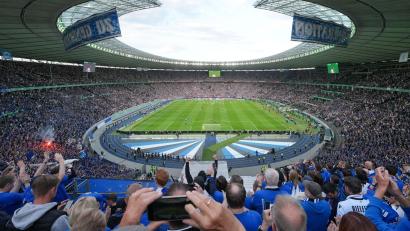 Bild: Sören Stache/dpa
Das DFB-Pokalfinale bleibt wohl bis mindestens 2030 in Berlin. (Archivbild)