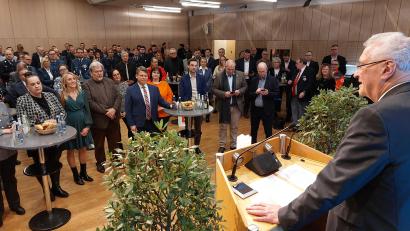 Bild: Kunz
Bayerns Innenminister Joachim Herrmann spricht in Weiden über die großen sicherheitspolitischen Herausforderungen.