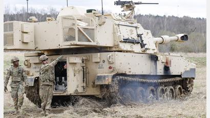 Archivbild: Daniel Löb, dpa
Die US-Armee informiert über verstärkte Übungstätigkeit und Konvoibewegungen auf dem Truppenübungsplatz Grafenwöhr.