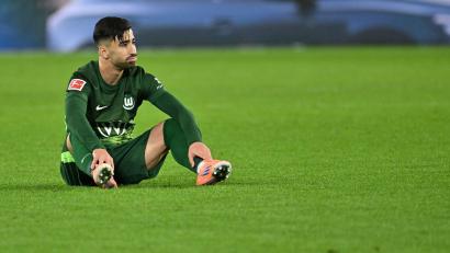 Bild: Swen Pförtner/dpa
Fehlt aus disziplinarischen Gründen gegen Köln: Wolfsburgs Mohammed Amoura. (Archivbild)