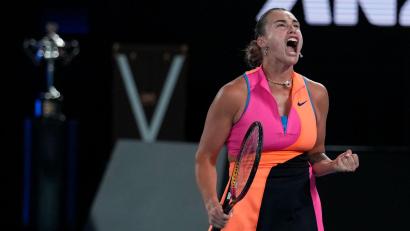 Bild: Dita Alangkara/AP/dpa
Aryna Sabalenka hat in Melbourne ihren dritten Titel verpasst.