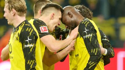 Bild: Bernd Thissen/dpa
Doppelpack für BVB-Stürmer Serhou Guirassy