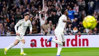 Bild: Manu Fernandez/AP/dpa
Sorgte für die Real-Führung: Vinícius Junior