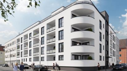 Grafik: Renderopus 
So wird das Gebäude "Herzog 1" in der Erhardstraße Ecke Herzogstraße in Weiden von aussehen. Die Fertigstellung ist für 2027 geplant.