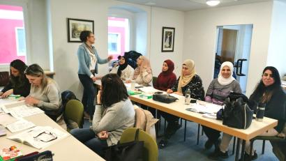 Bild: Portner
Der kostenfreie Deutschkurs findet an drei Vormittagen statt; Träger ist der Verein Integration SAD.