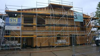 Bild: jr
Im September 2026 soll der Anbau des Kinderhauses „Purzelbaum“ eröffnet werden.