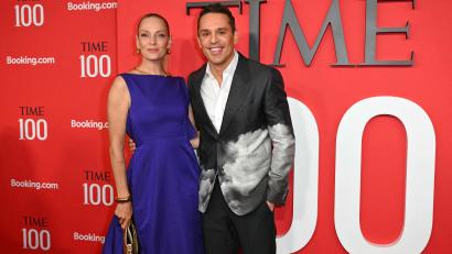 Bild: ANGELA WEISS
Christian Angermayer mit Uma Thurman. Den gebürtigen Oberpfälzer verbindet eine Freundschaft mit der Schauspielerin.