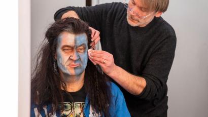 Bild: Daniel Vogl/dpa
Veitshöchheim: Ministerpräsident Söder verwandelt sich für Fastnacht in Franken in Braveheart-Figur