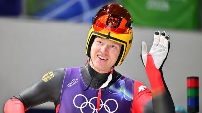 Bild: Robert Michael/dpa
Max Langenhan fährt in den ersten drei Läufen dreimal Bahnrekord.