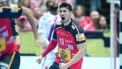 Bild: Sina Schuldt/dpa
Vom Sommer an beim VfL Gummersbach: Spaniens Handball-Star Alex Dujshebaev. (Archivbild)